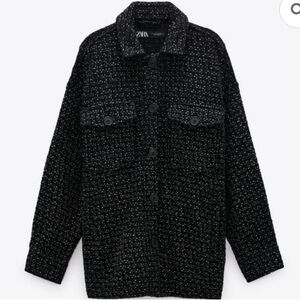 ZARA Tweed Cardigan Sweater